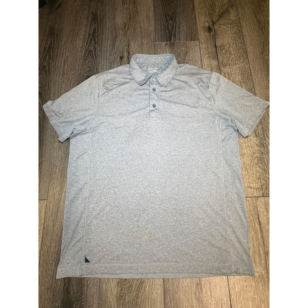 UNTUCKit Clavidor 31436 Performance Polo Grey Large Golf Shirt Casual Athleisure